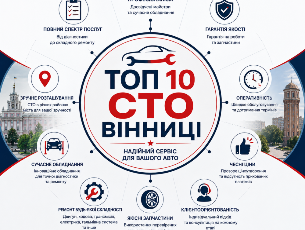 ТОП 10 СТО Вінниці