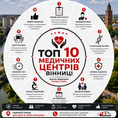 ТОП 10 медичних центрів Вінниці: рейтинг, відгуки та як обрати